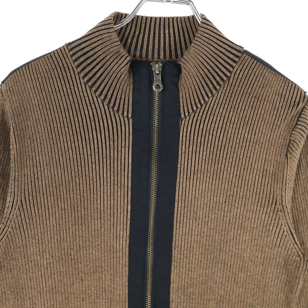 MORGAN HOMME(モルガンオム) ジップアップニット ブルゾン ブラウン