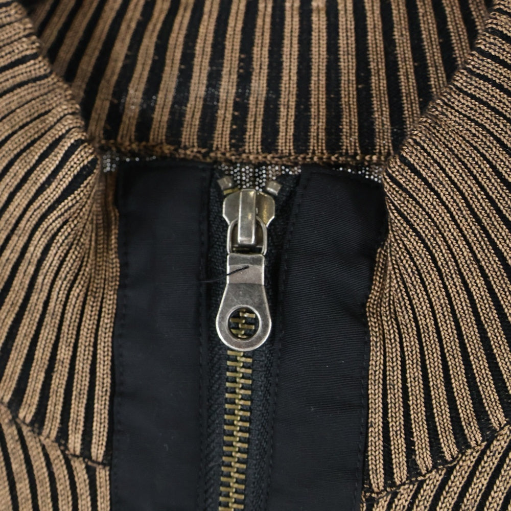 MORGAN HOMME(モルガンオム) ジップアップニット ブルゾン ブラウン