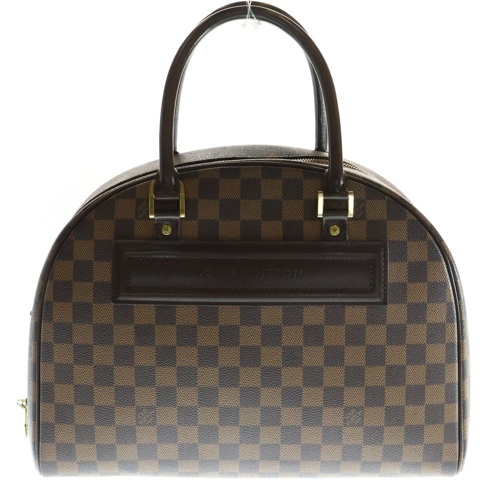 LOUIS VUITTON(ルイヴィトン) ノリータ ダミエ エベヌ PVC レザー ハンドバッグ ゴールド金具 ブラウン N41455