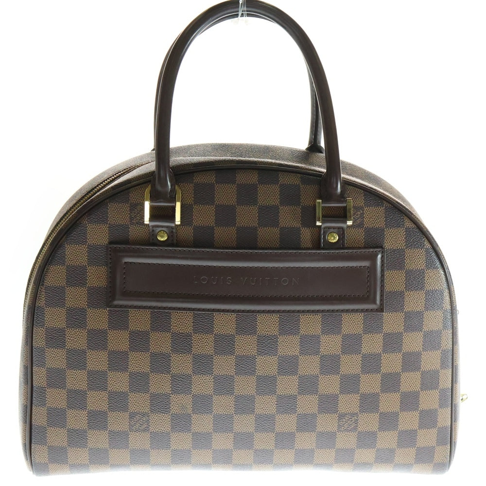 LOUIS VUITTON(ルイヴィトン) ノリータ ダミエ エベヌ PVC レザー ハンドバッグ ゴールド金具 ブラウン N41455