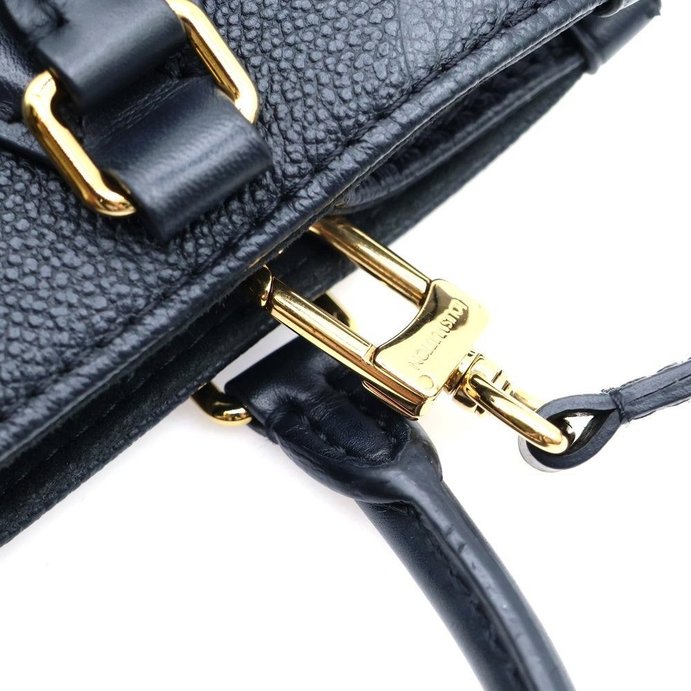 LOUIS VUITTON(ルイヴィトン) オンザゴーPM モノグラム アンプラント ノワール エンボスレザー 2WAY ハンド ショルダー トートバッグ ゴールド金具 ブラック M45653