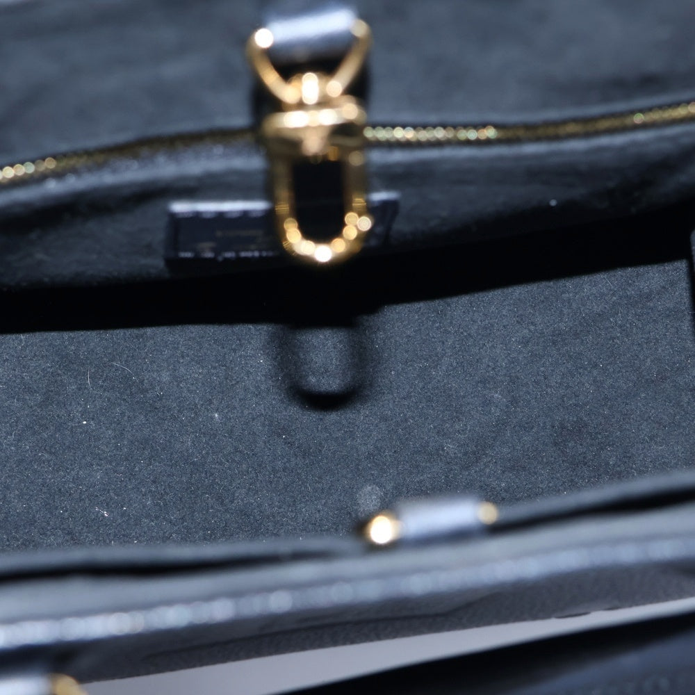 LOUIS VUITTON(ルイヴィトン) オンザゴーPM モノグラム アンプラント ノワール エンボスレザー 2WAY ハンド ショルダー トートバッグ ゴールド金具 ブラック M45653