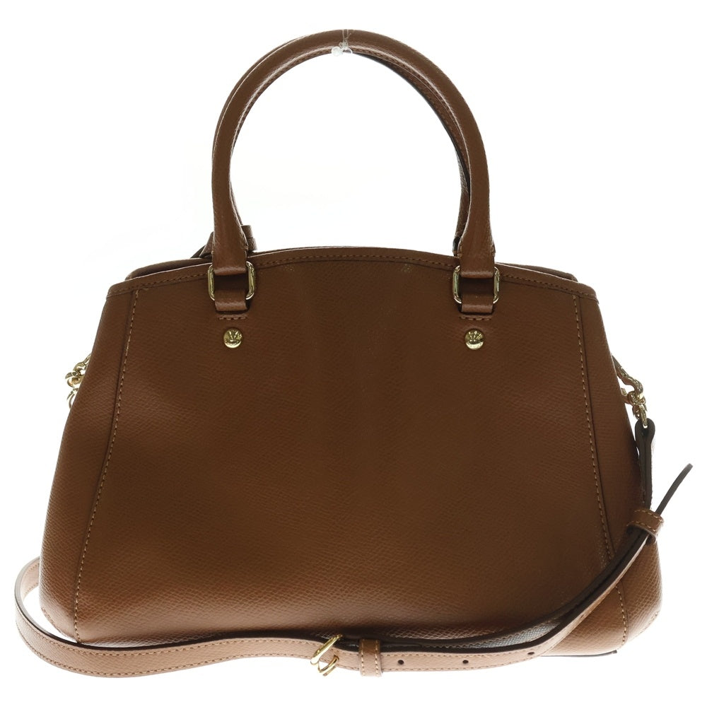 COACH(コーチ) 2WAYバッグ ミニトートバッグ ハンドバッグ ショルダーバッグ ブラウン ゴールド金具 レザー