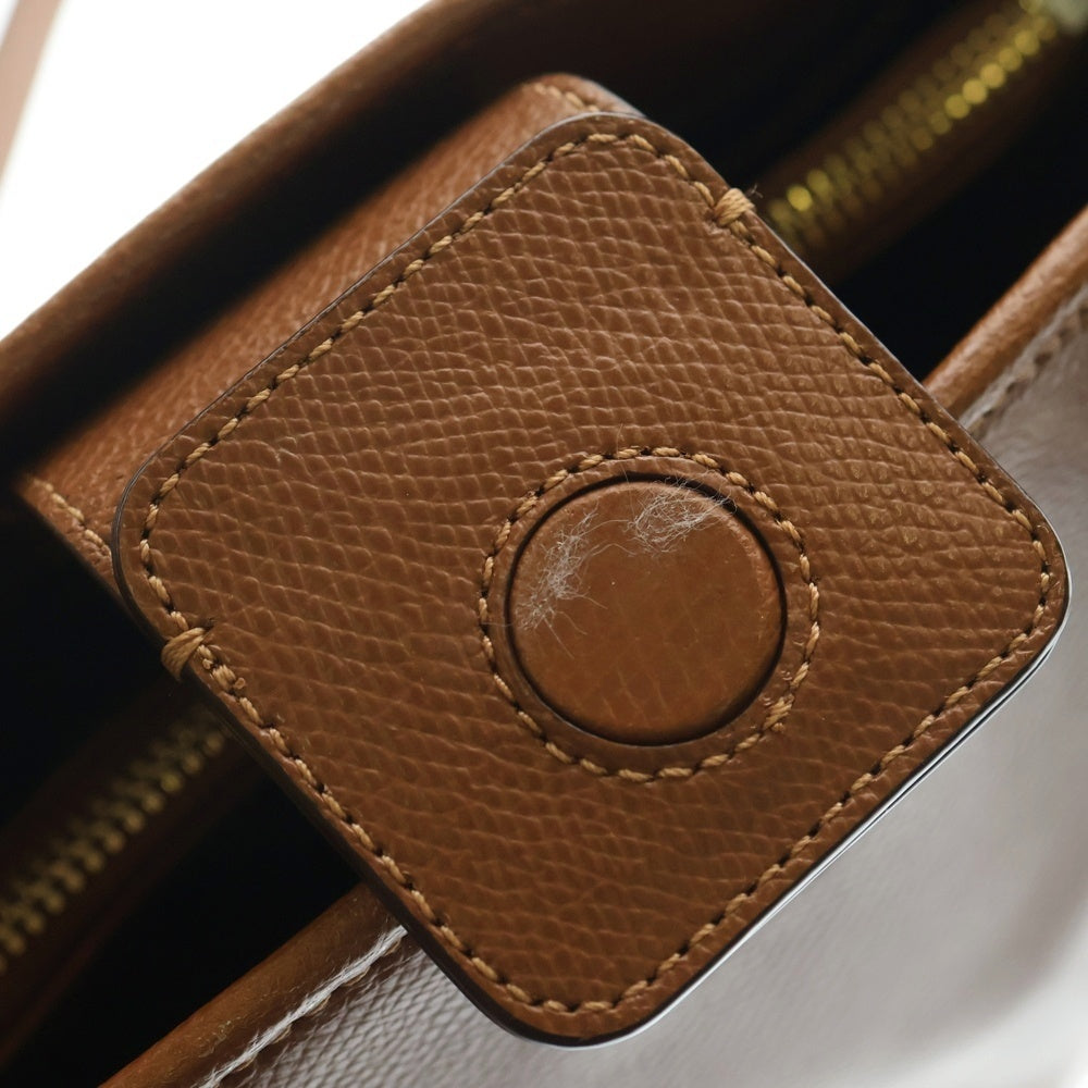 COACH(コーチ) 2WAYバッグ ミニトートバッグ ハンドバッグ ショルダーバッグ ブラウン ゴールド金具 レザー
