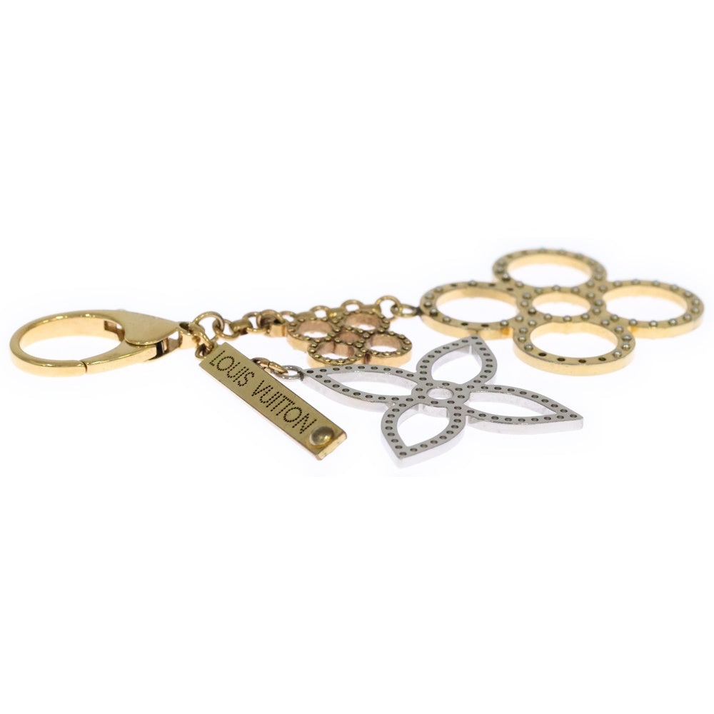 LOUIS VUITTON(ルイヴィトン) キーホルダー バッグチャーム キーリング ビジューサックタパージュ ゴールド×シルバー M65722