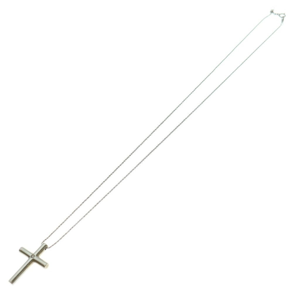 TIFFANY&Co(ティファニー) クロス 1PD ダイヤ ネックレス ペンダント チェーン シルバー SV925/K18WG 7.8g
