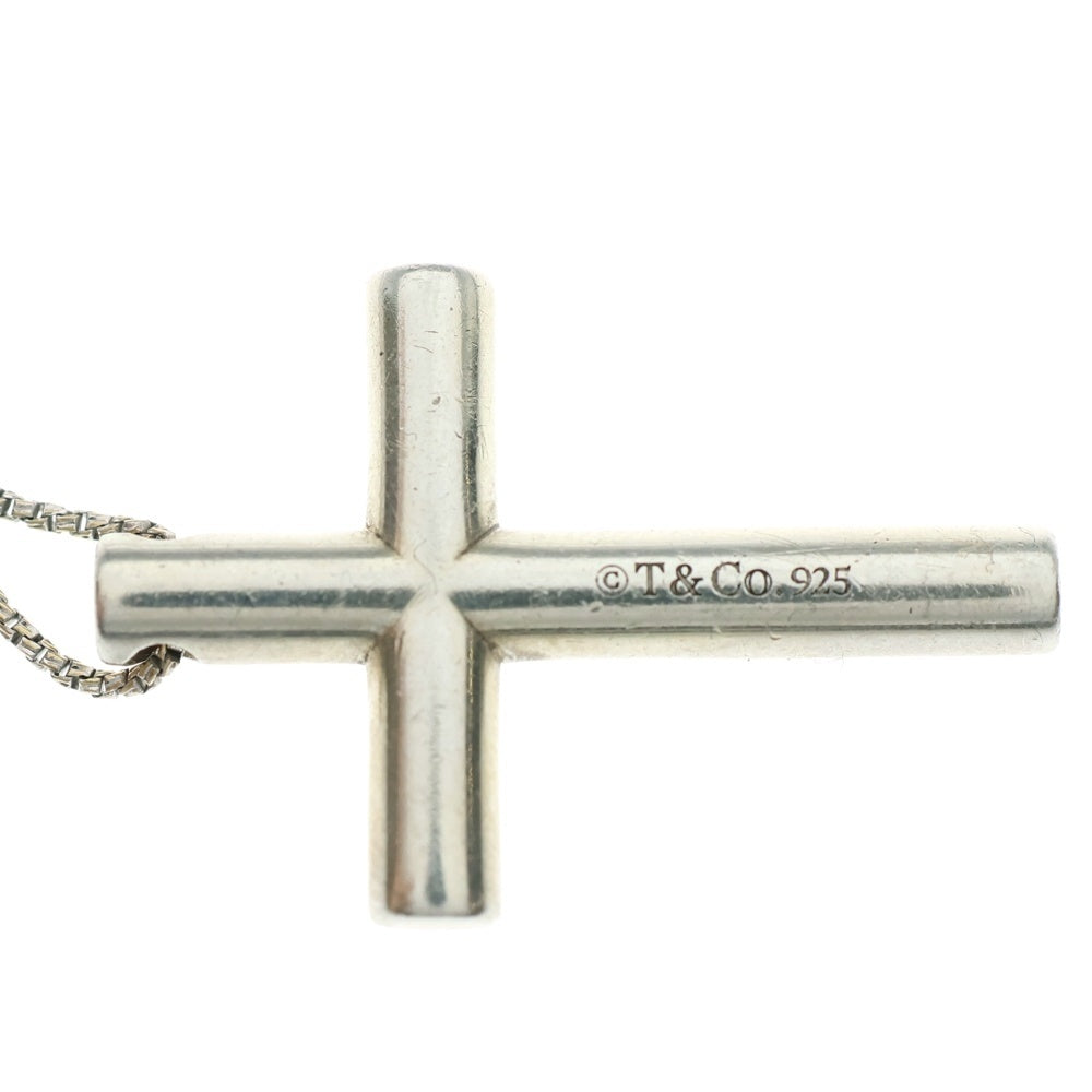 TIFFANY&Co(ティファニー) クロス 1PD ダイヤ ネックレス ペンダント チェーン シルバー SV925/K18WG 7.8g