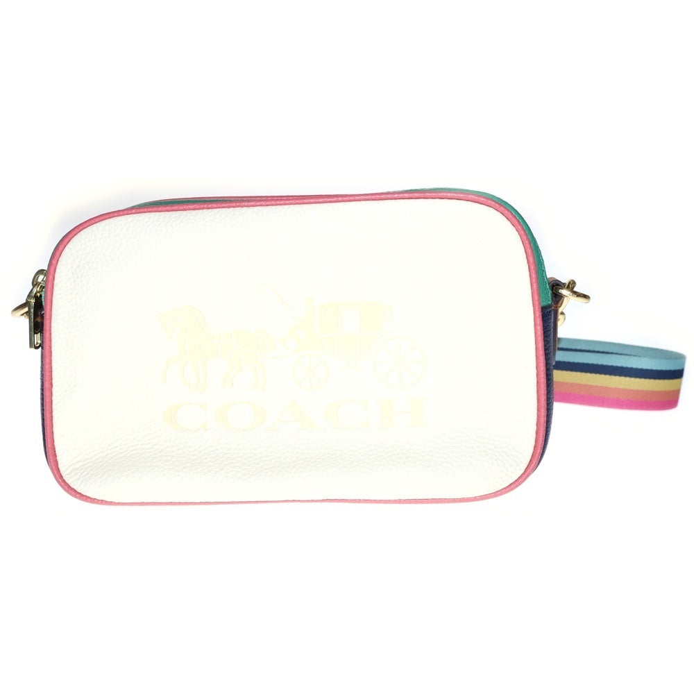 COACH(コーチ) ネームタグ付 ロゴレザーショルダーバッグ マルチカラー F72704