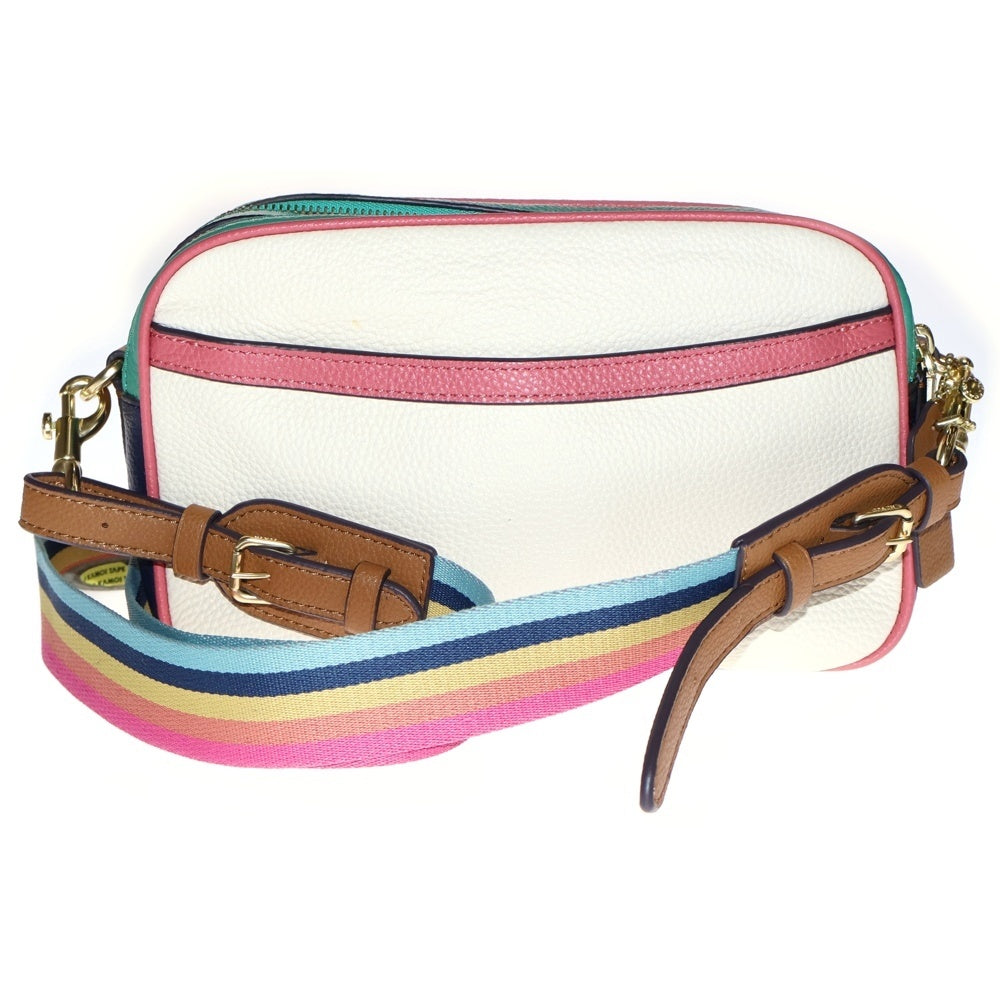 COACH(コーチ) ネームタグ付 ロゴレザーショルダーバッグ マルチカラー F72704