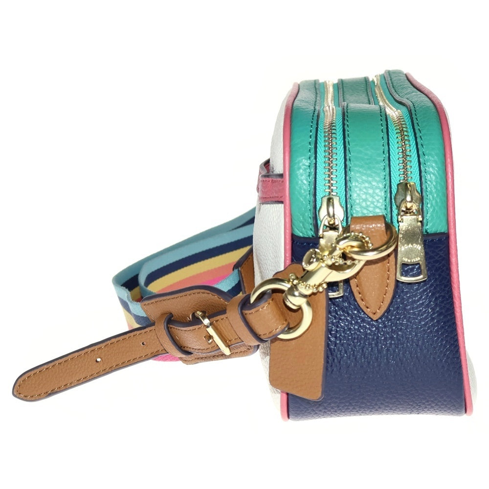 COACH(コーチ) ネームタグ付 ロゴレザーショルダーバッグ マルチカラー F72704