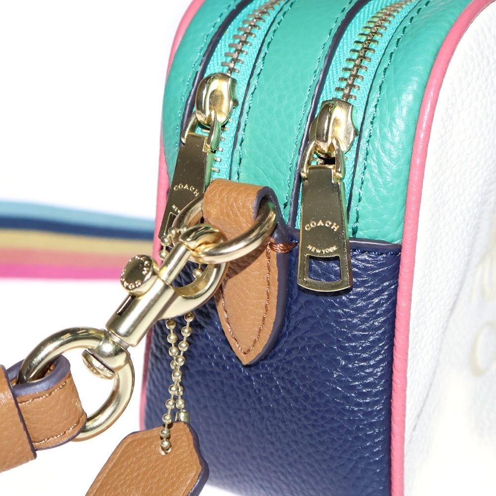 COACH(コーチ) ネームタグ付 ロゴレザーショルダーバッグ マルチカラー F72704