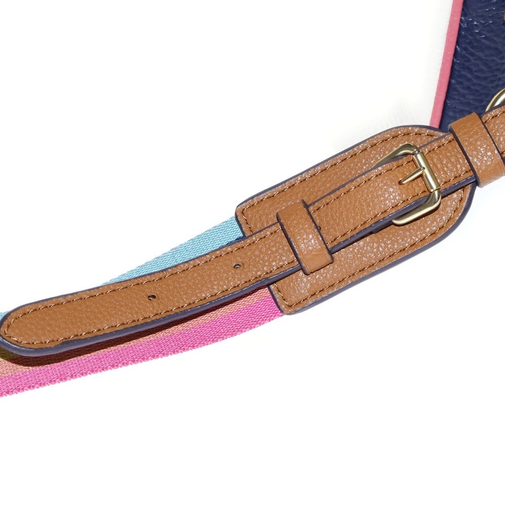 COACH(コーチ) ネームタグ付 ロゴレザーショルダーバッグ マルチカラー F72704