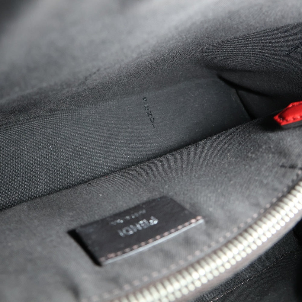 FENDI(フェンディ) バイザウェイ ミディアム フラワー スタッズ レザー 2WAY ハンド ショルダーバッグ シルバー金具 レッド 8BL124