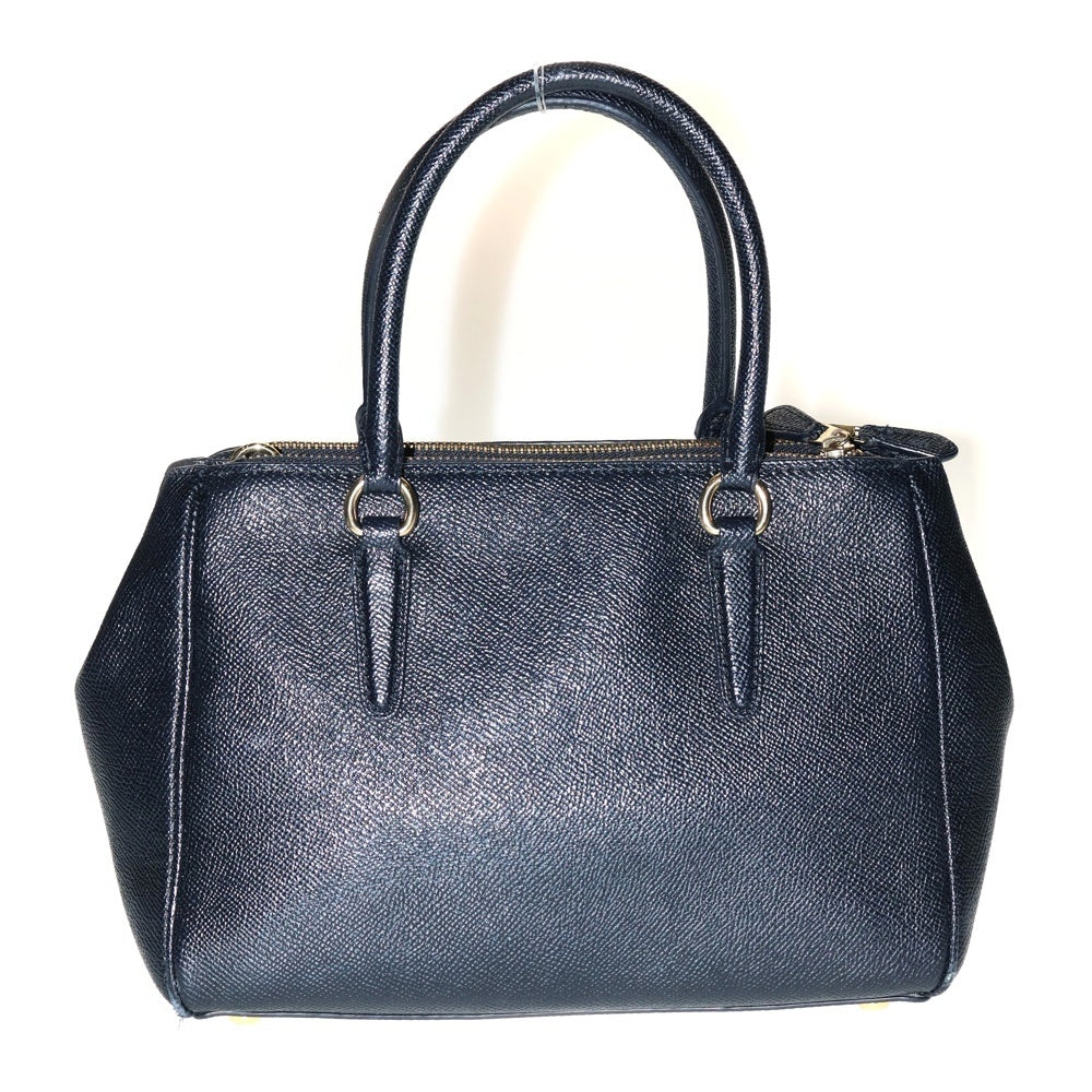 COACH(コーチ) ネームタグ付 2WAY ロゴレザーショルダーバッグ ハンドバッグ ブラック F44962