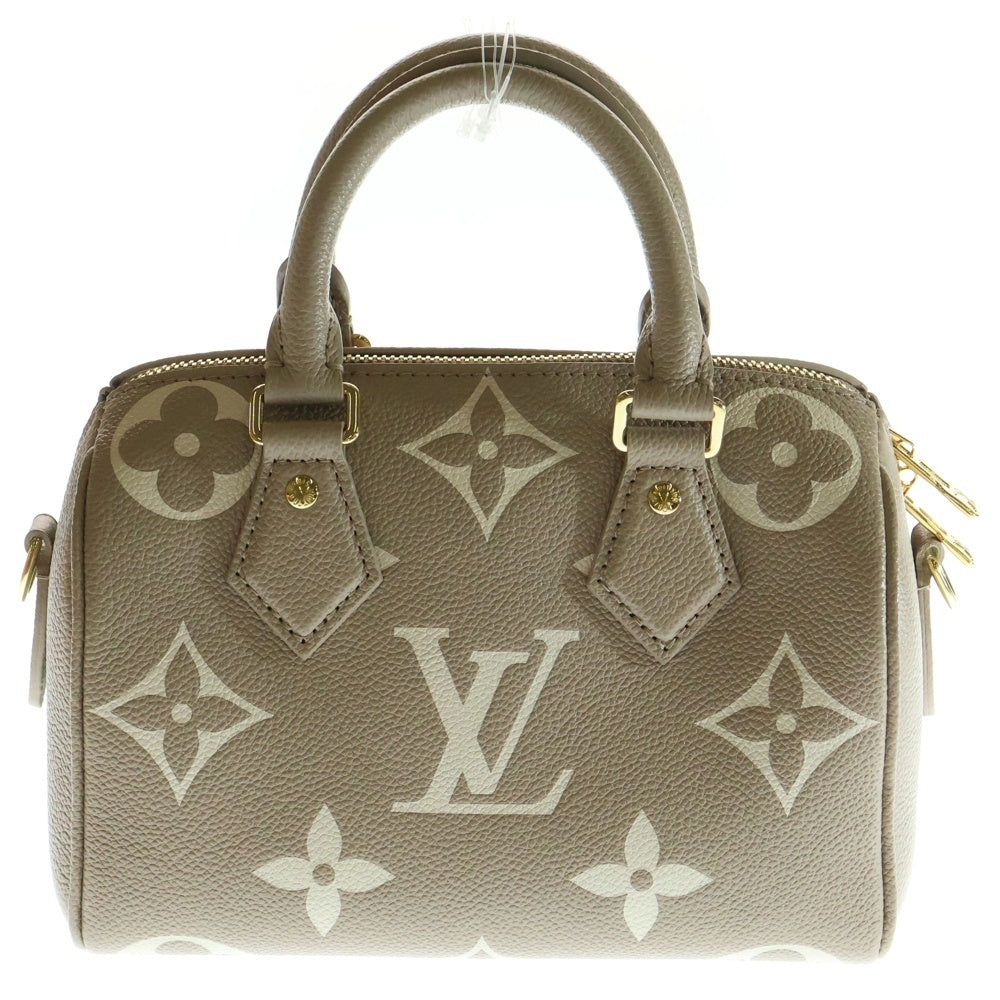 LOUIS VUITTON(ルイヴィトン) アンプラント スピーディバンドリエール20 2WAYバッグ ショルダーバッグ ハンドバッグ ミニバッグ ベージュ×アイボリー ゴールド金具 レザー M46575