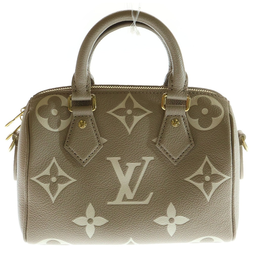 LOUIS VUITTON(ルイヴィトン) アンプラント スピーディバンドリエール20 2WAYバッグ ショルダーバッグ ハンドバッグ ミニバッグ ベージュ×アイボリー ゴールド金具 レザー M46575