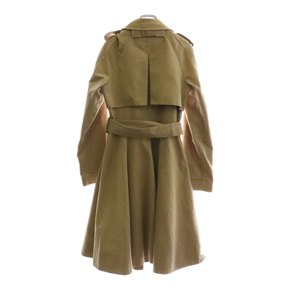 Kate Spade(ケイトスペード) 裏地ロゴ総柄 ベルト付エポレットトレンチコート ベージュ