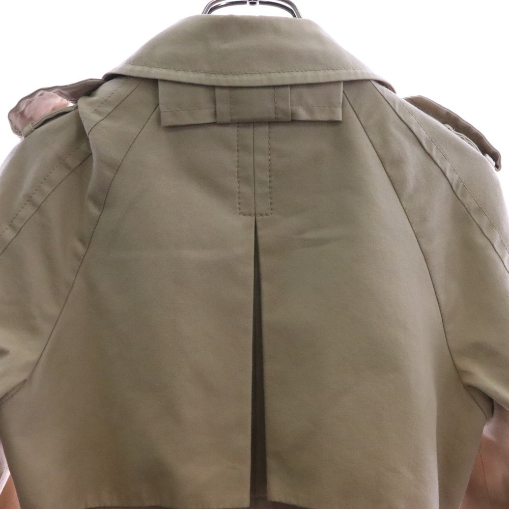 Kate Spade(ケイトスペード) 裏地ロゴ総柄 ベルト付エポレットトレンチコート ベージュ