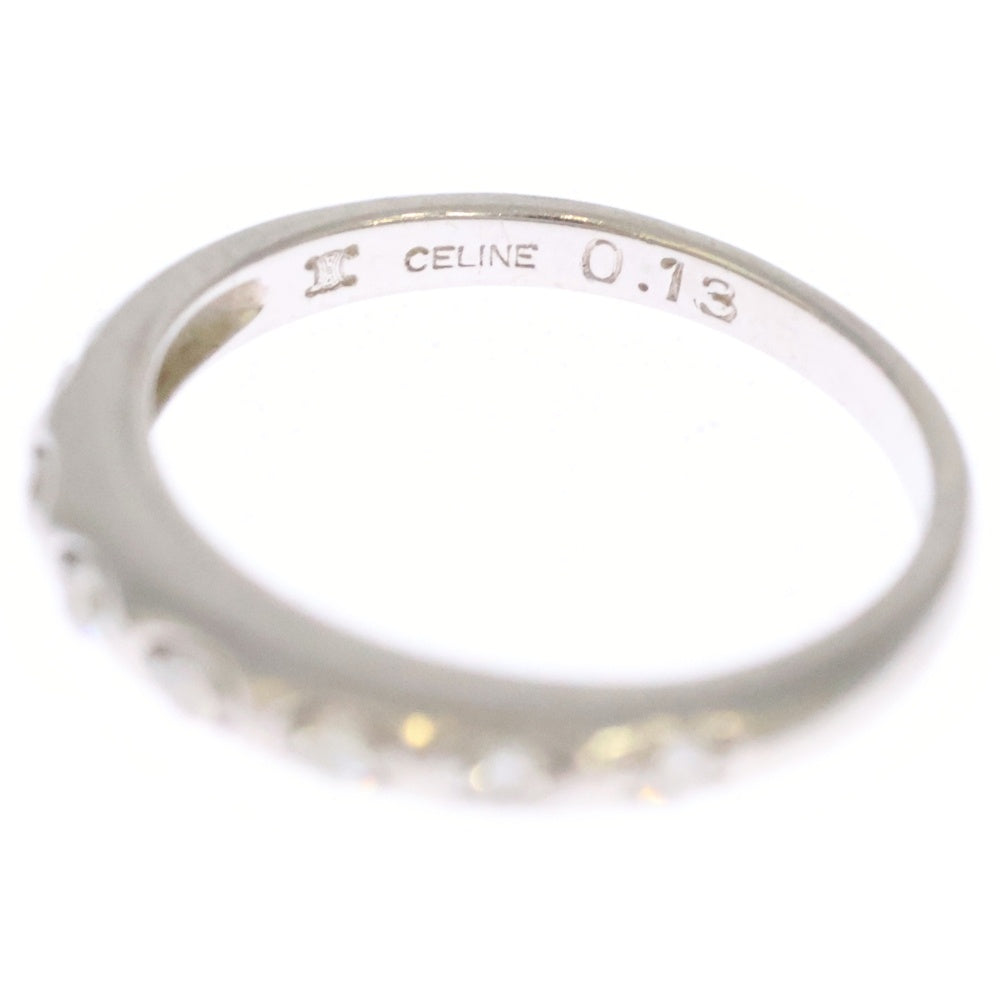 CELINE(セリーヌ) ハーフエタニティ ダイヤ リング 指輪 Pt900 0.13ct シルバー 8号