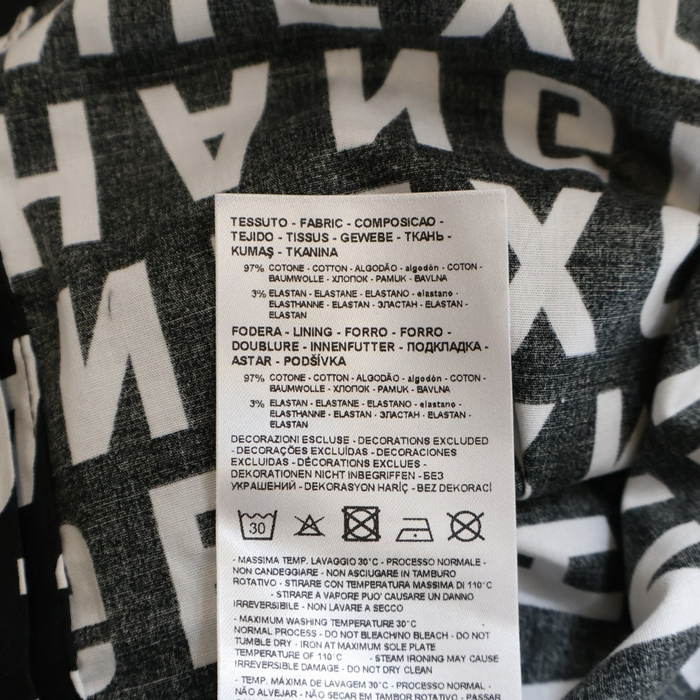 Armani Exchange(アルマーニ エクスチェンジ) 比翼 ロゴ 半袖シャツ ブラック×ホワイト 3DZC04