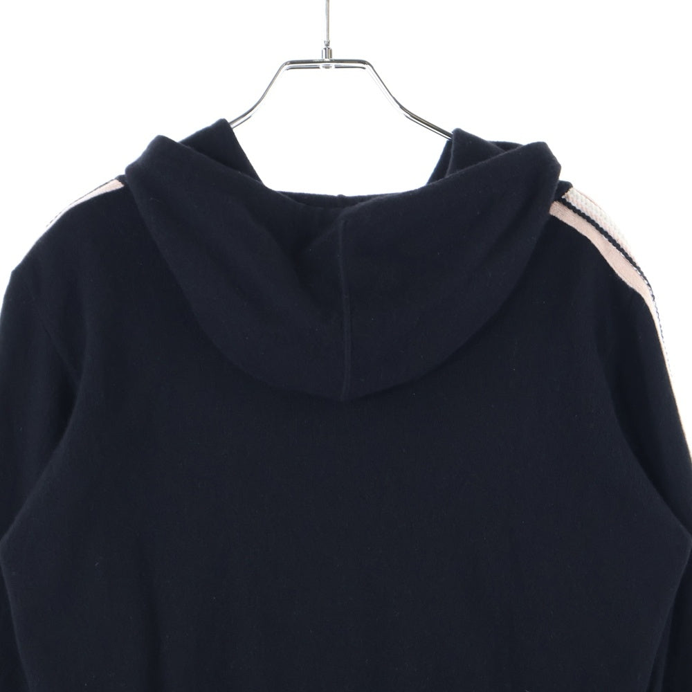 CHANEL(シャネル) 03AW ココマーク カシミヤニット サイドライン ジップアップ パーカー フーディー ブラック/ピンク P21859V01366