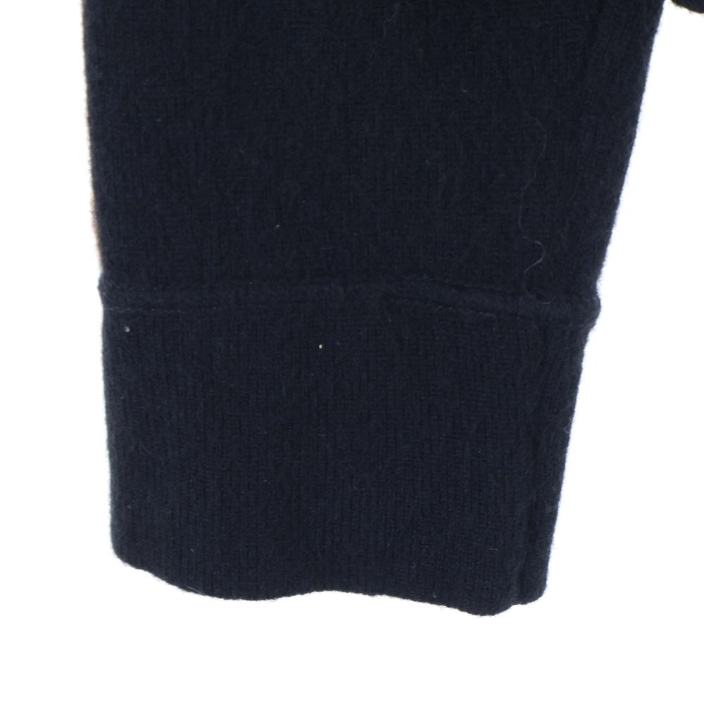 CHANEL(シャネル) 03AW ココマーク カシミヤニット サイドライン ジップアップ パーカー フーディー ブラック/ピンク P21859V01366