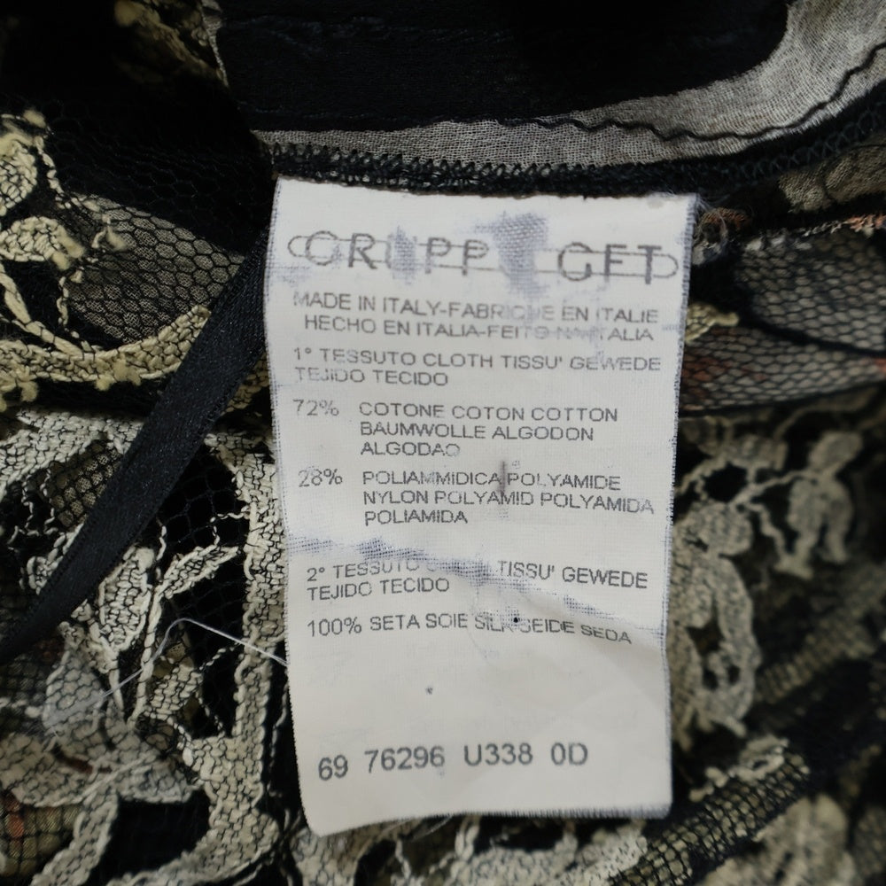 emanuel ungaro(ユーバイ ウンガロ) 花柄 キャミシアーワンピース ブラック