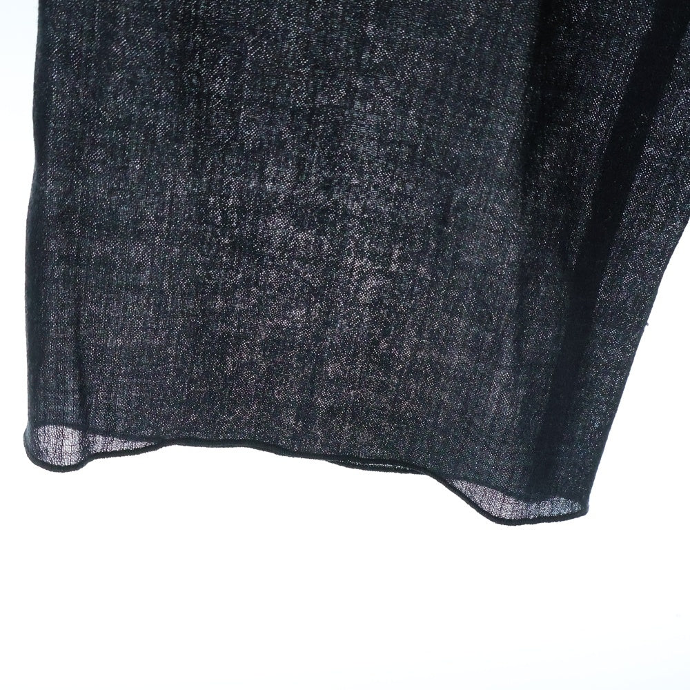 CHANEL(シャネル) 99AW メタルロゴプレート ウール シアー ロングスリーブ 長袖シャツ ブラウス ブラック P13640V07832