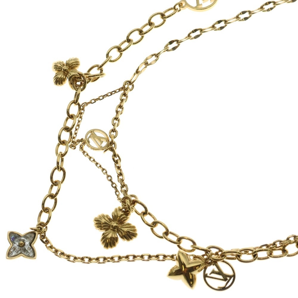 LOUIS VUITTON(ルイヴィトン) コリエ ブルーミング ストラス ネックレス ペンダント チェーン ゴールド GP M68374