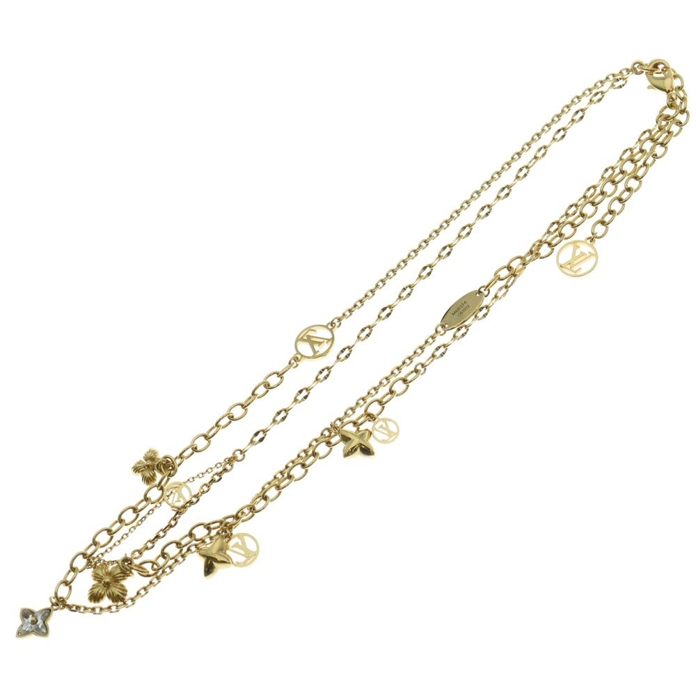 LOUIS VUITTON(ルイヴィトン) コリエ ブルーミング ストラス ネックレス ペンダント チェーン ゴールド GP M68374