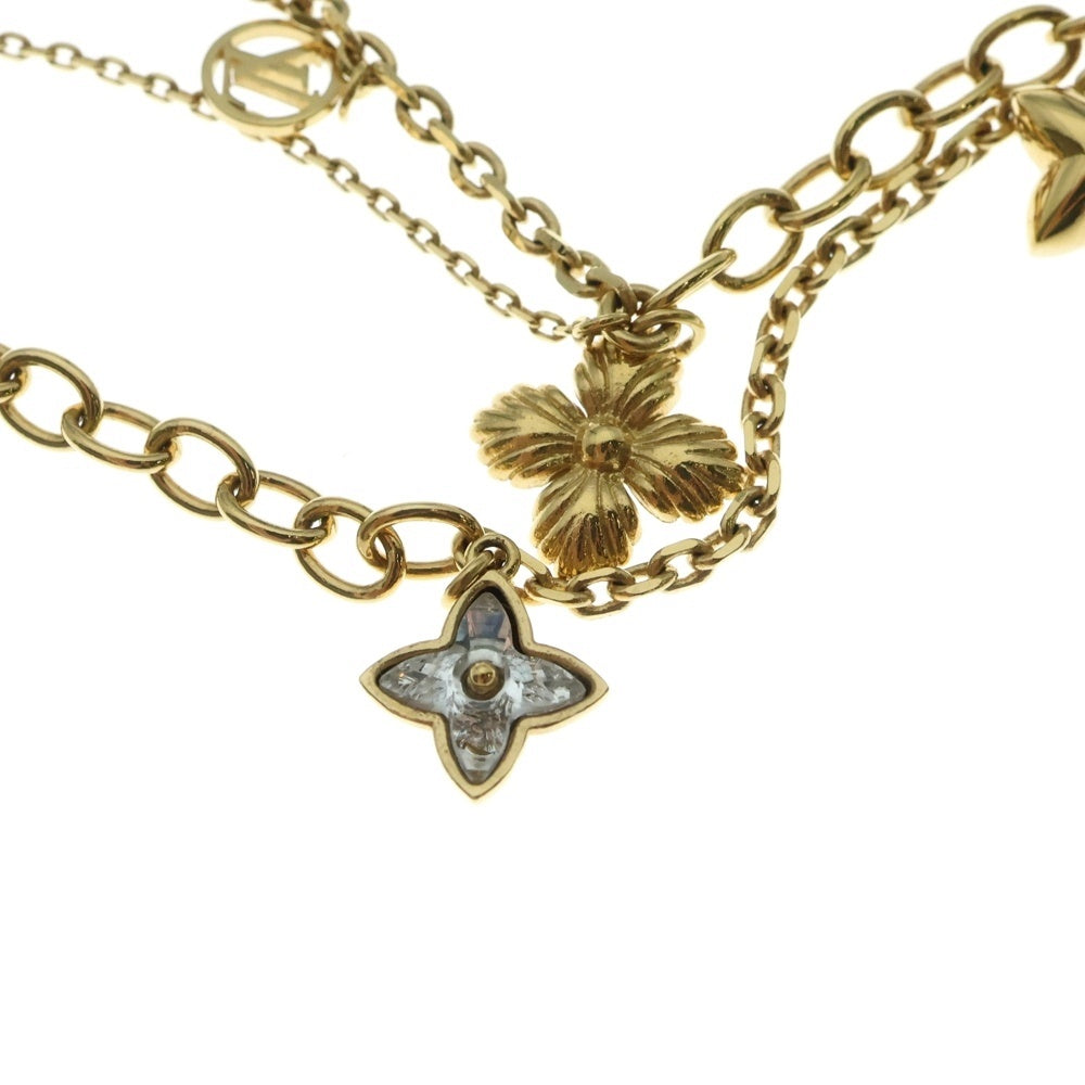 LOUIS VUITTON(ルイヴィトン) コリエ ブルーミング ストラス ネックレス ペンダント チェーン ゴールド GP M68374