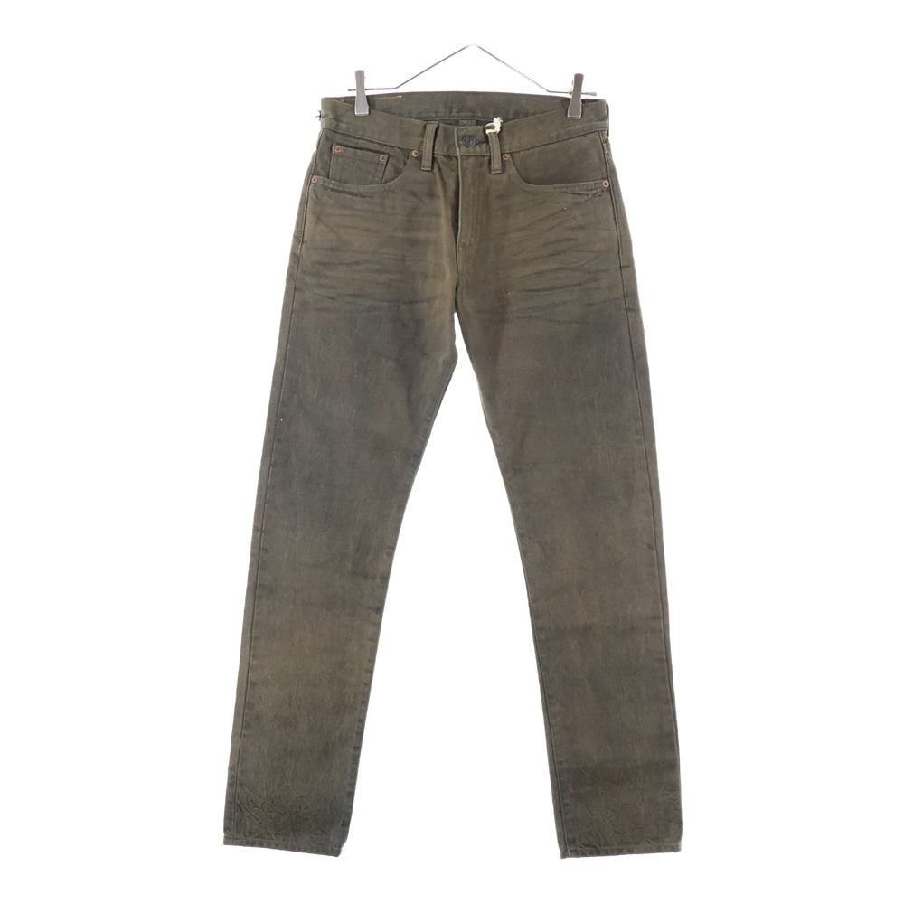 RRL(ダブルアールエル) スリムフィット デニムパンツ ブラウンウォッシュ カーキ コットン 782820976001