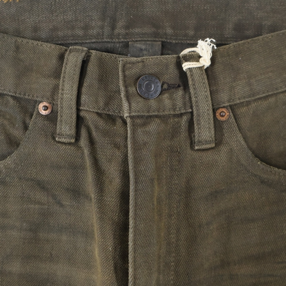 RRL(ダブルアールエル) スリムフィット デニムパンツ ブラウンウォッシュ カーキ コットン 782820976001