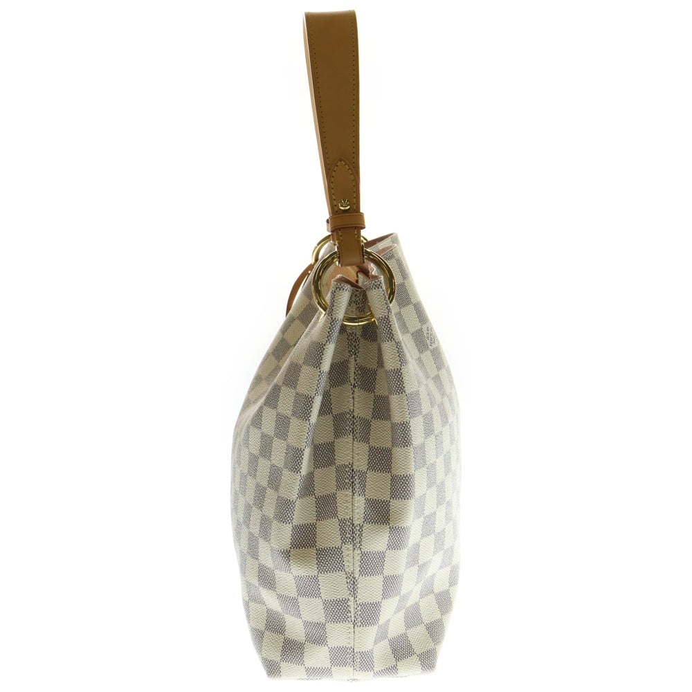 LOUIS VUITTON(ルイヴィトン) ダミエアズール グレースフルPM ハンドバッグ トートバッグ ゴールド金具 レザー×PVC ホワイト×ピンク N42249