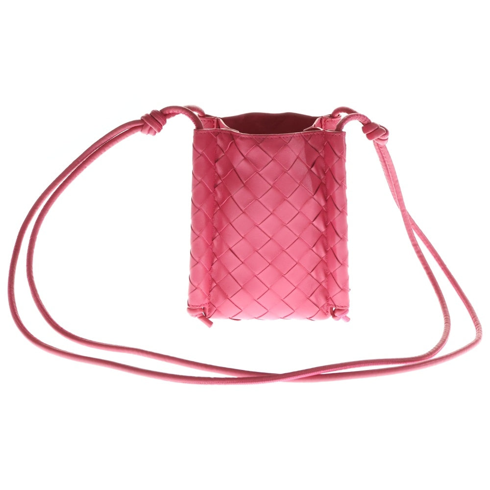 BOTTEGA VENETA(ボッテガヴェネタ) イントレチャート ザノット ショルダーバッグ ミニバッグ ピンク レザー