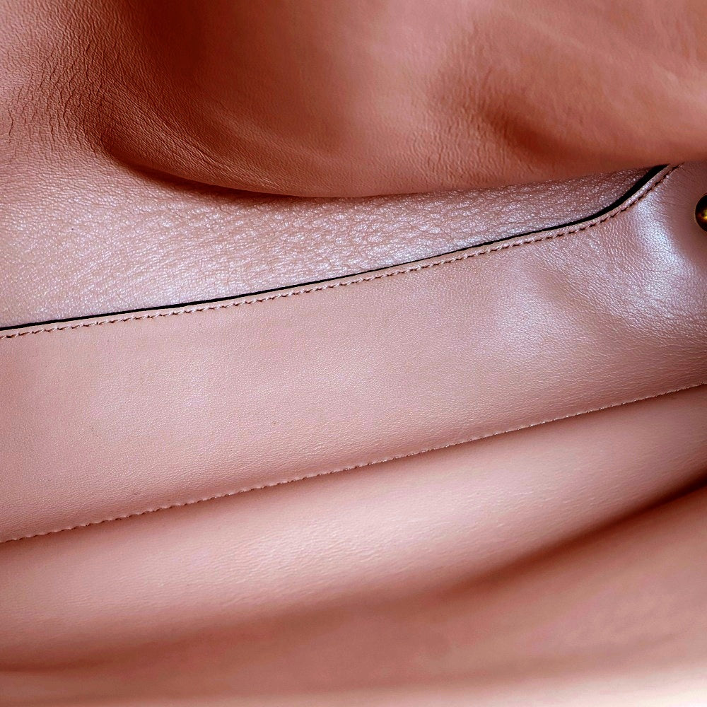 FERRAGAMO(フェラガモ) ガンチーニ 2wayハンドバッグ ショルダーバッ ブラック ゴールド金具 レザー