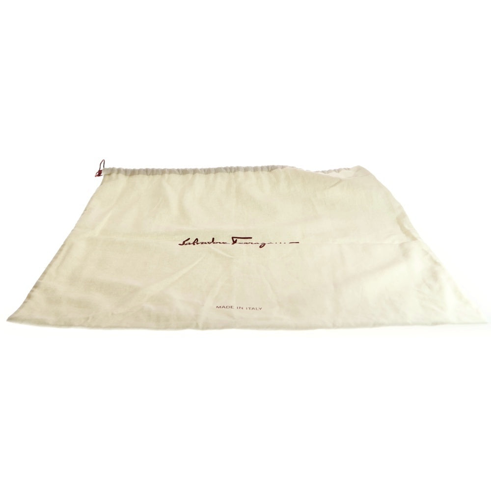 FERRAGAMO(フェラガモ) ガンチーニ 2wayハンドバッグ ショルダーバッ ブラック ゴールド金具 レザー