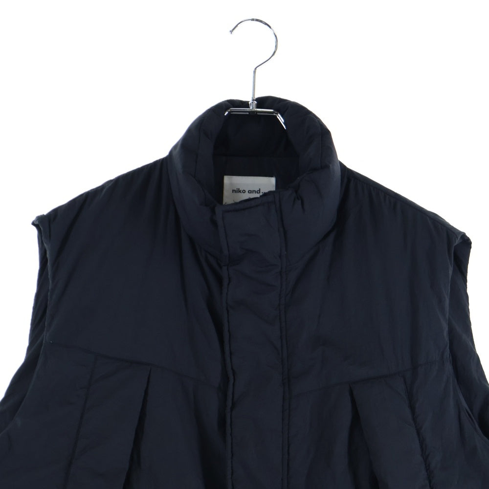 niko and(ニコアンド) ダウンベスト ブラック ナイロン