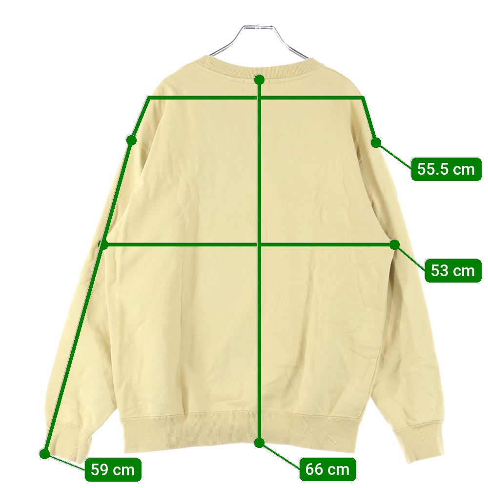 X-LARGE(エクストララージ) エンボス加工 フロントロゴスウェット 長袖トレーナー ベージュ