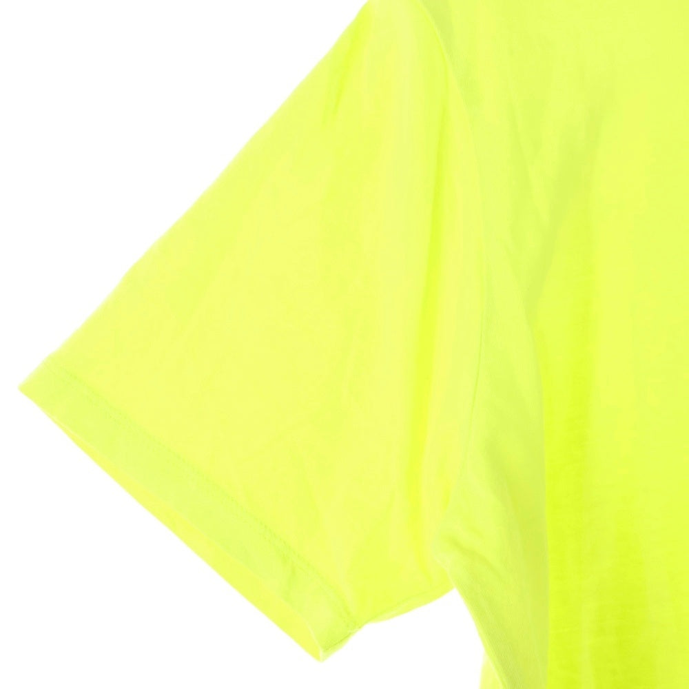 SATURDAYS SURF NYC(サタデイズサーフエヌワイシー) フロントロゴプリント半袖Tシャツ ネオンイエロー 蛍光