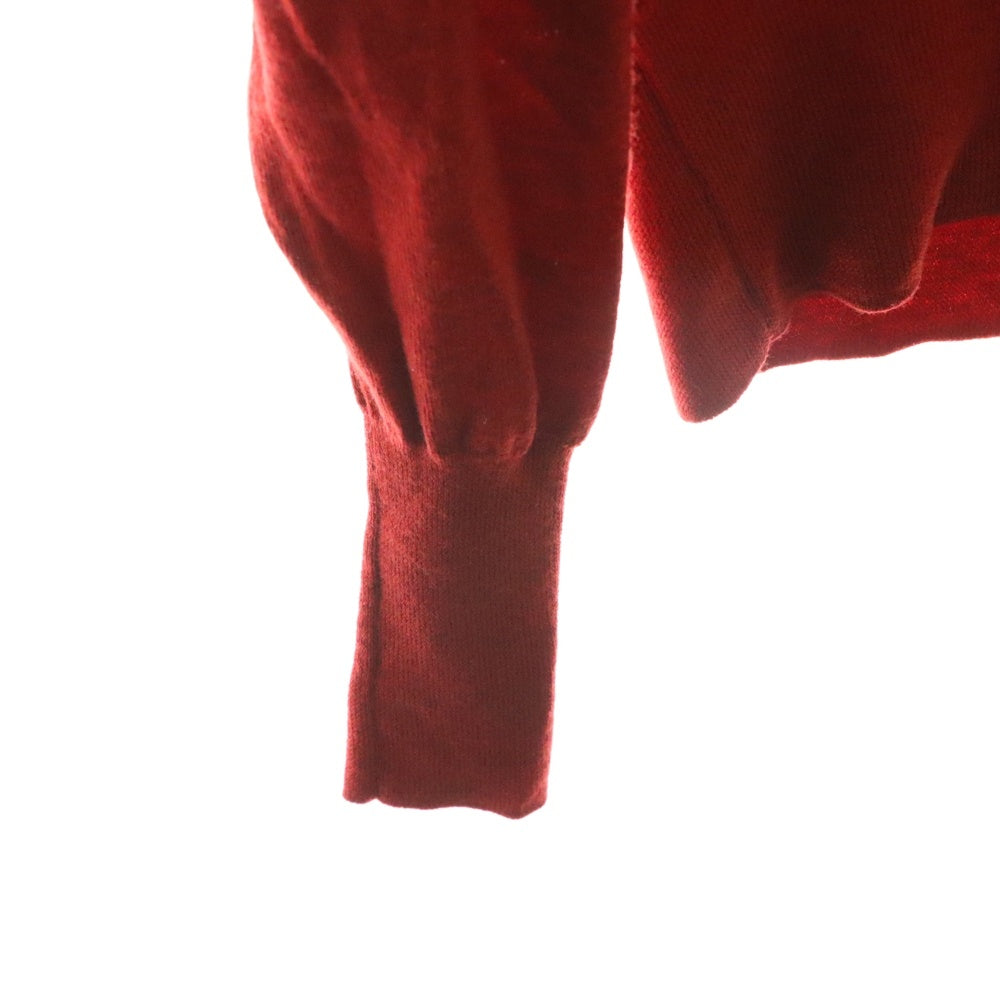 Vivienne Westwood Red Label(ヴィヴィアンウエストウッドレッドレーベル) ロゴ刺繍 クルーネックウール長袖カーディガン レッド