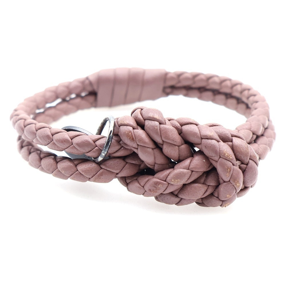 BOTTEGA VENETA(ボッテガヴェネタ) イントレチャート レザー ブレスレット ブラウン