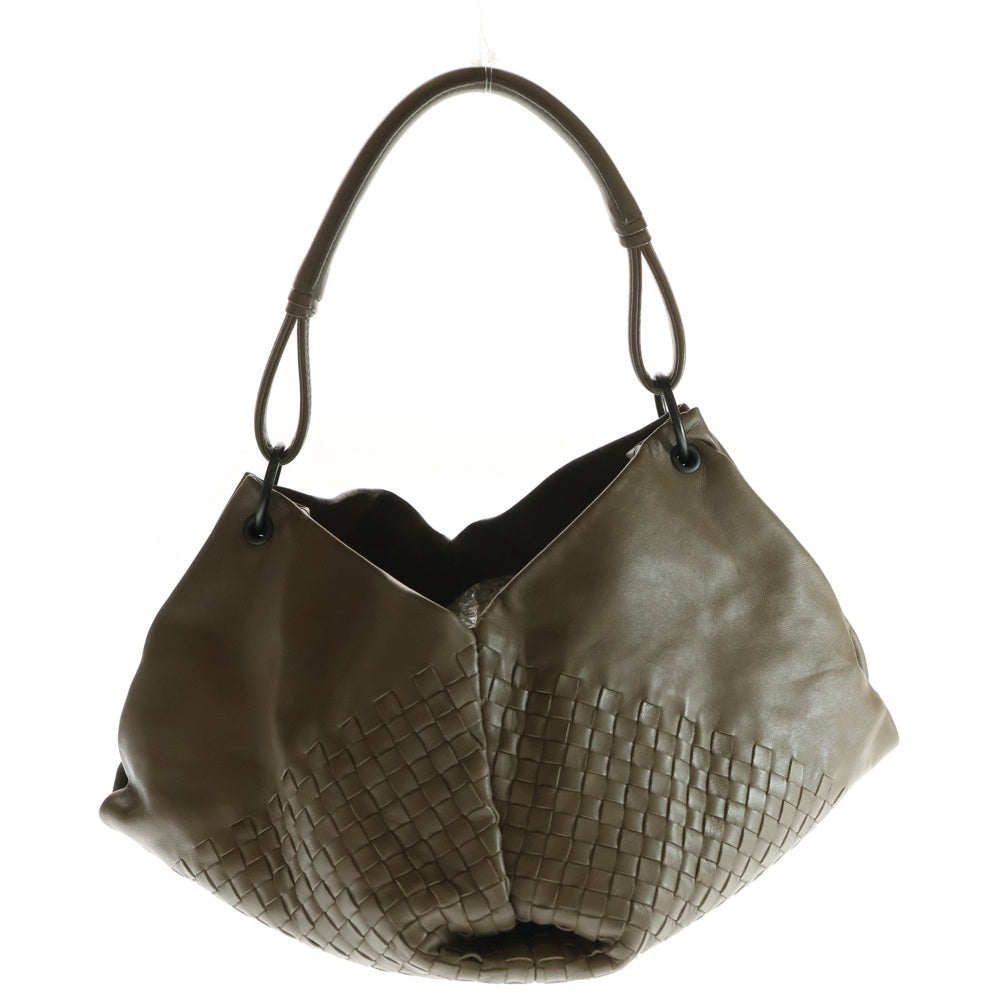 BOTTEGA VENETA(ボッテガヴェネタ) イントレチャート アクイローネ ワンショルダーバッグ ハンドバッグ ブラウン レザー