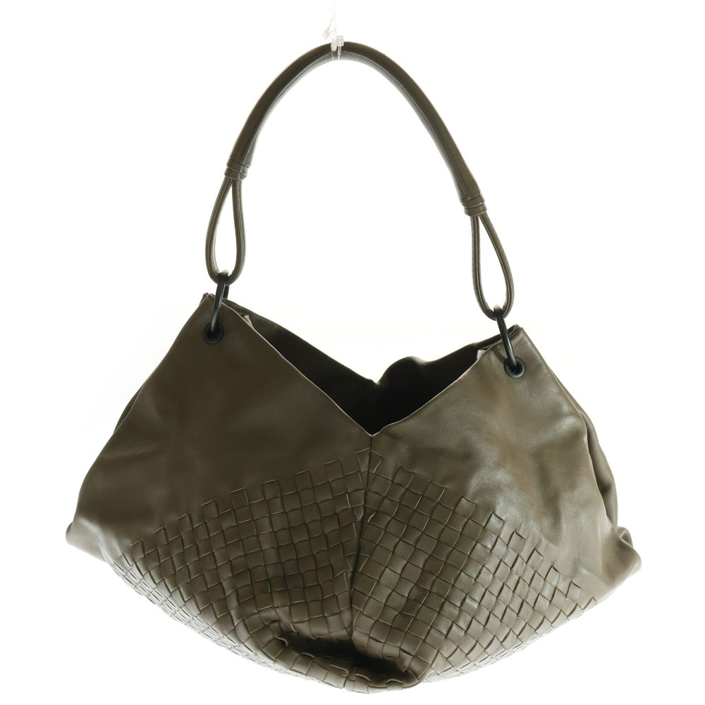 BOTTEGA VENETA(ボッテガヴェネタ) イントレチャート アクイローネ ワンショルダーバッグ ハンドバッグ ブラウン レザー