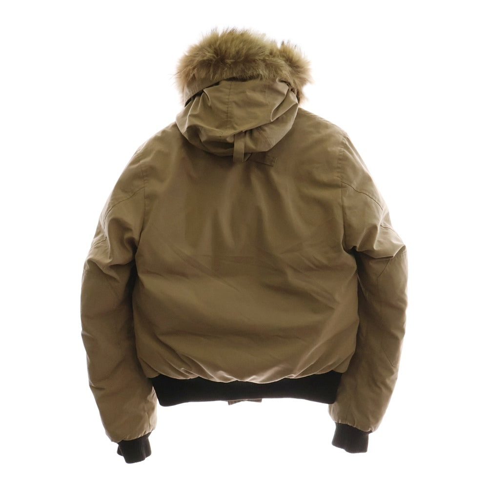CANADA GOOSE(カナダグース) LABRADOR DOWN JACKET ラブラドール ワッペンロゴ ファー フーデッド ジップアップ ダウンジャケット ベージュ レディース 7958JM R