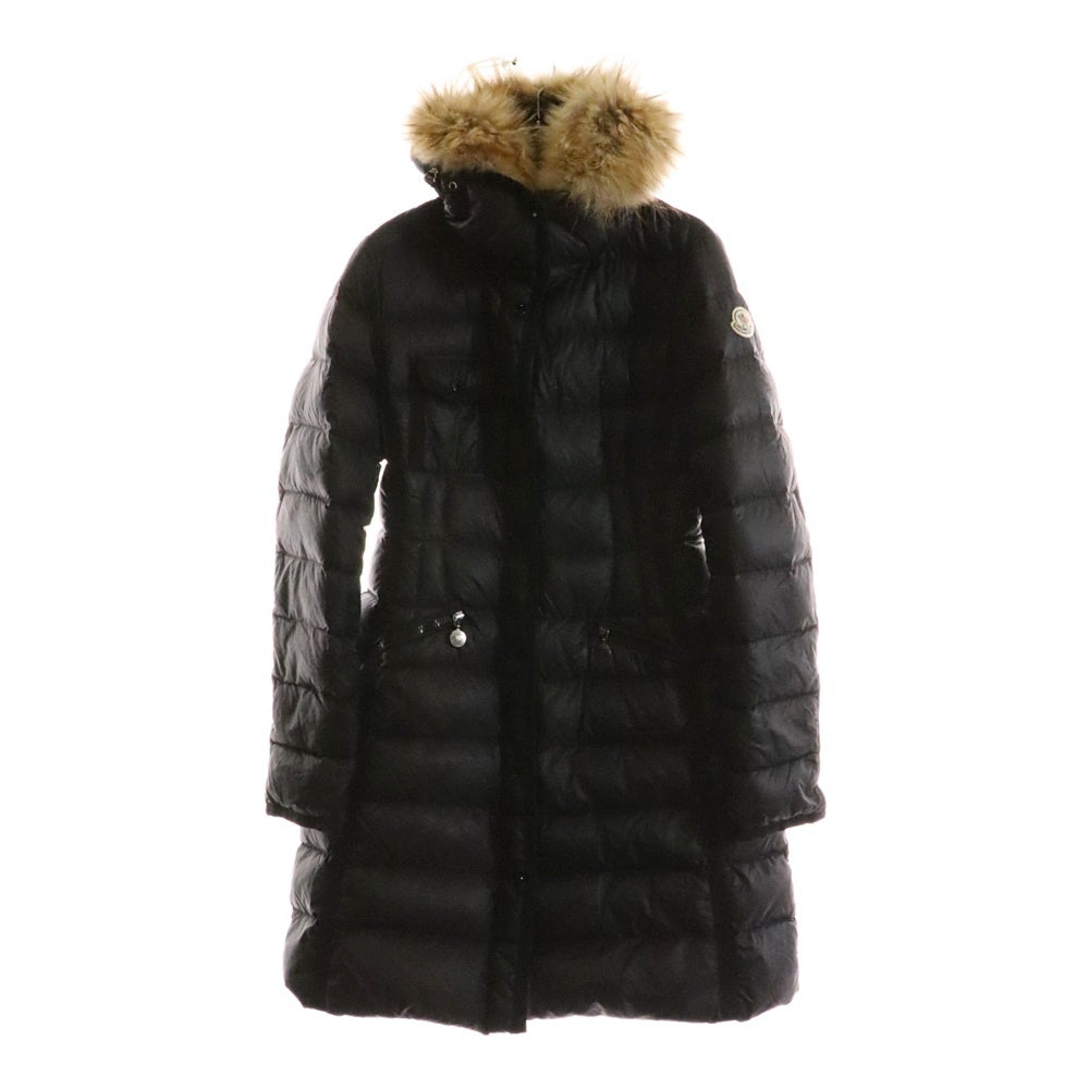 MONCLER(モンクレール) HERMIFUR エルミファー フーデッド ジップアップ ロング ダウン ジャケット コート ブラック レディース 420934995615 53048
