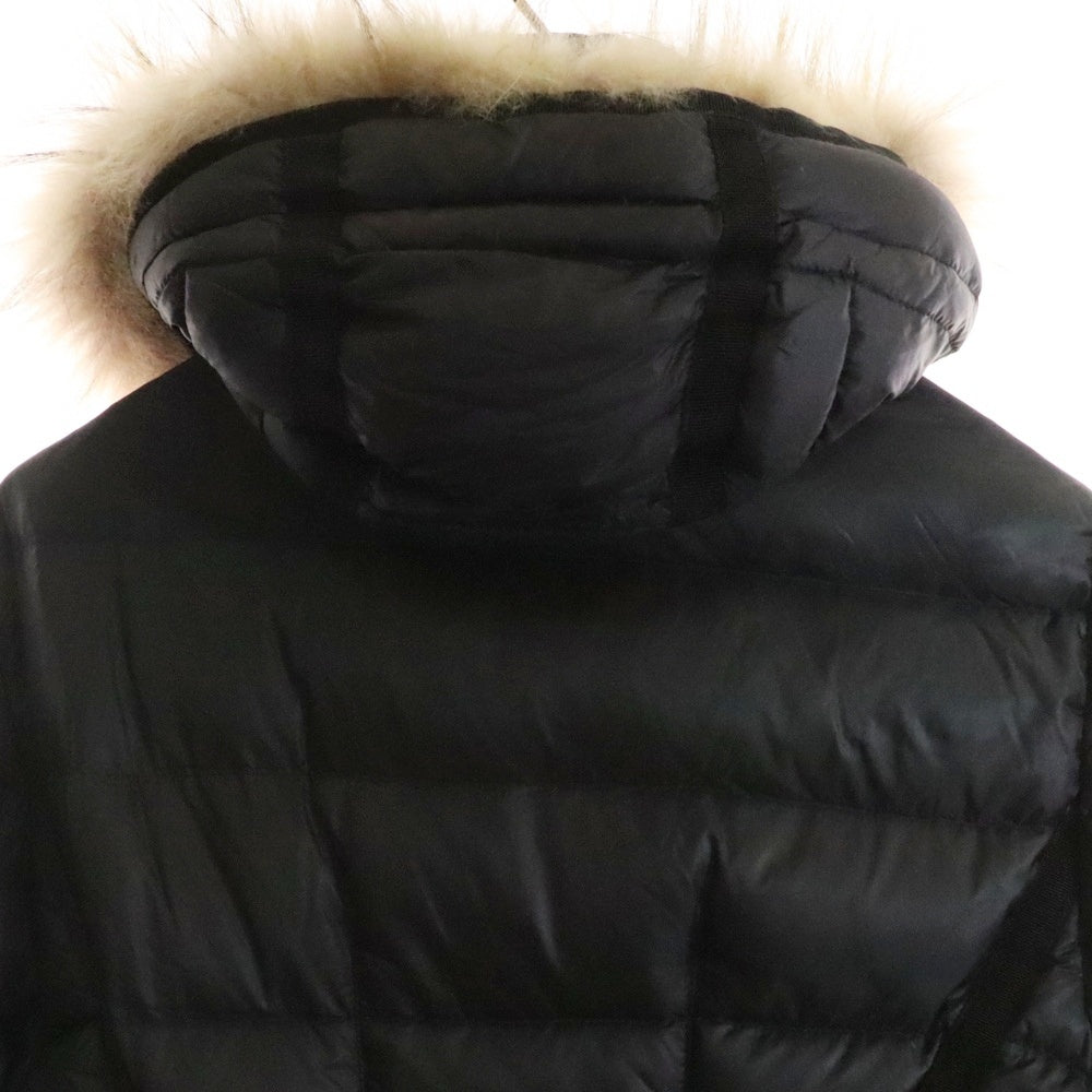 MONCLER(モンクレール) HERMIFUR エルミファー フーデッド ジップアップ ロング ダウン ジャケット コート ブラック レディース 420934995615 53048