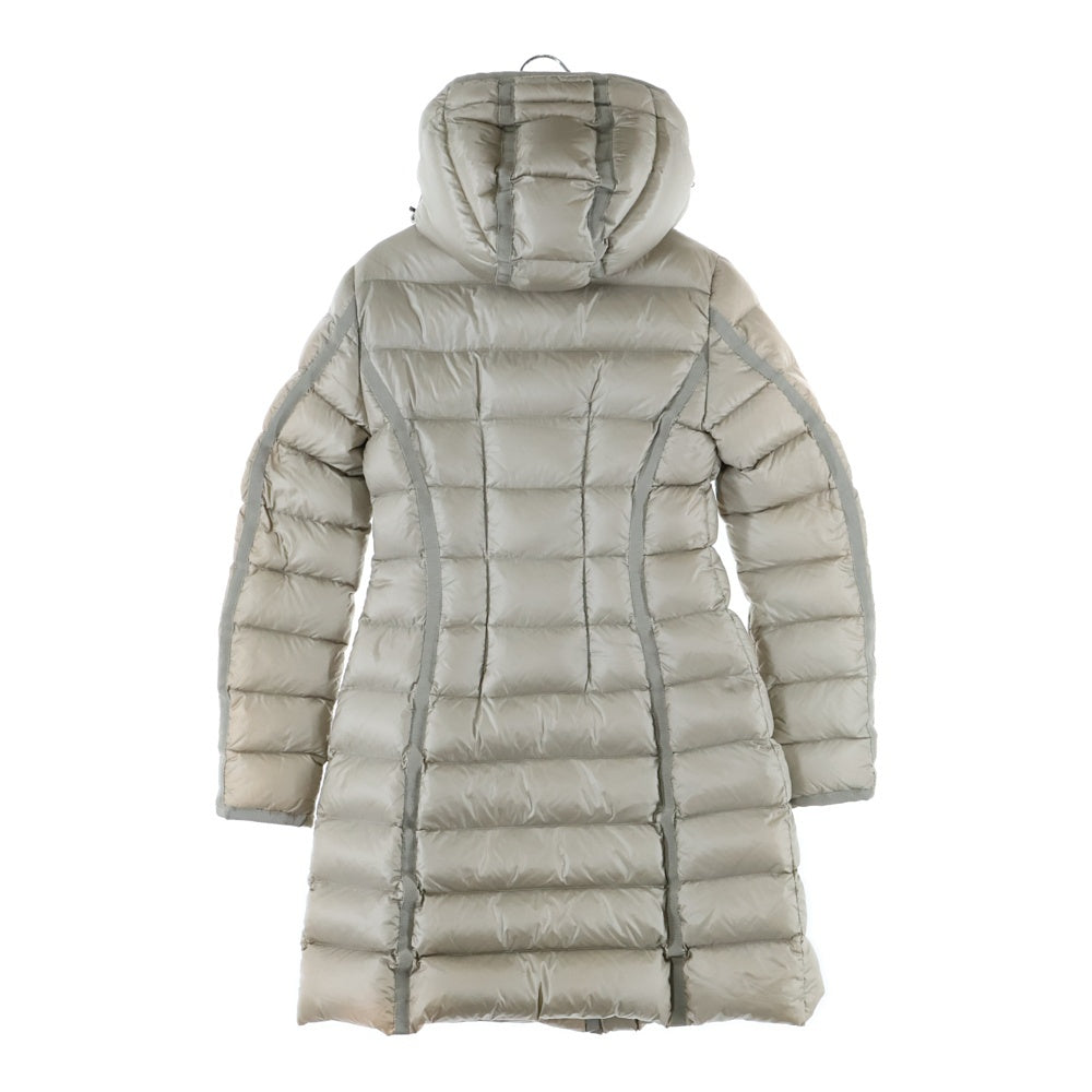 MONCLER(モンクレール) HERMINE エルミンヌ フーデッド ジップアップ ダウン ロングジャケット コート ベージュ レディース 142-093-49339-05