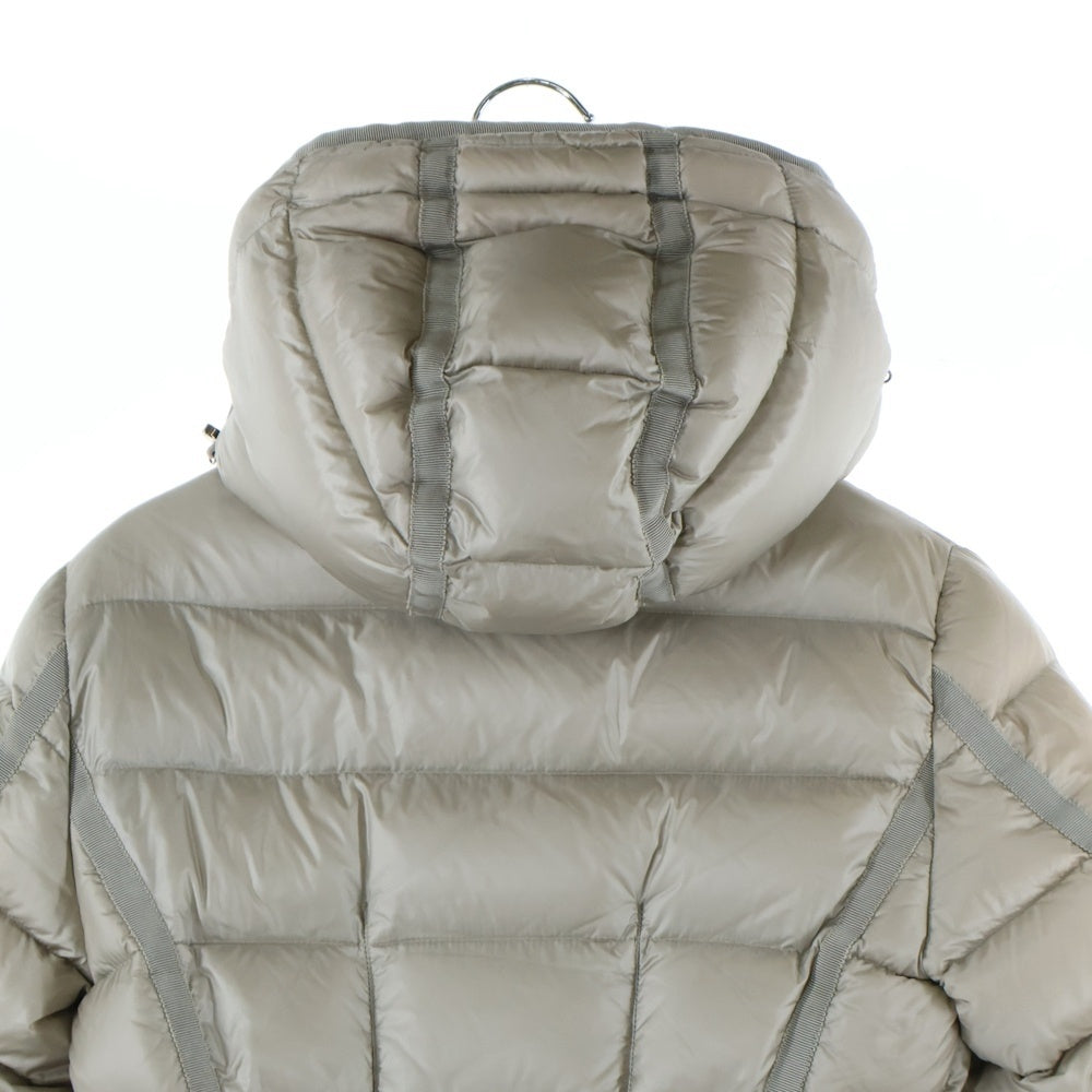 MONCLER(モンクレール) HERMINE エルミンヌ フーデッド ジップアップ ダウン ロングジャケット コート ベージュ レディース 142-093-49339-05