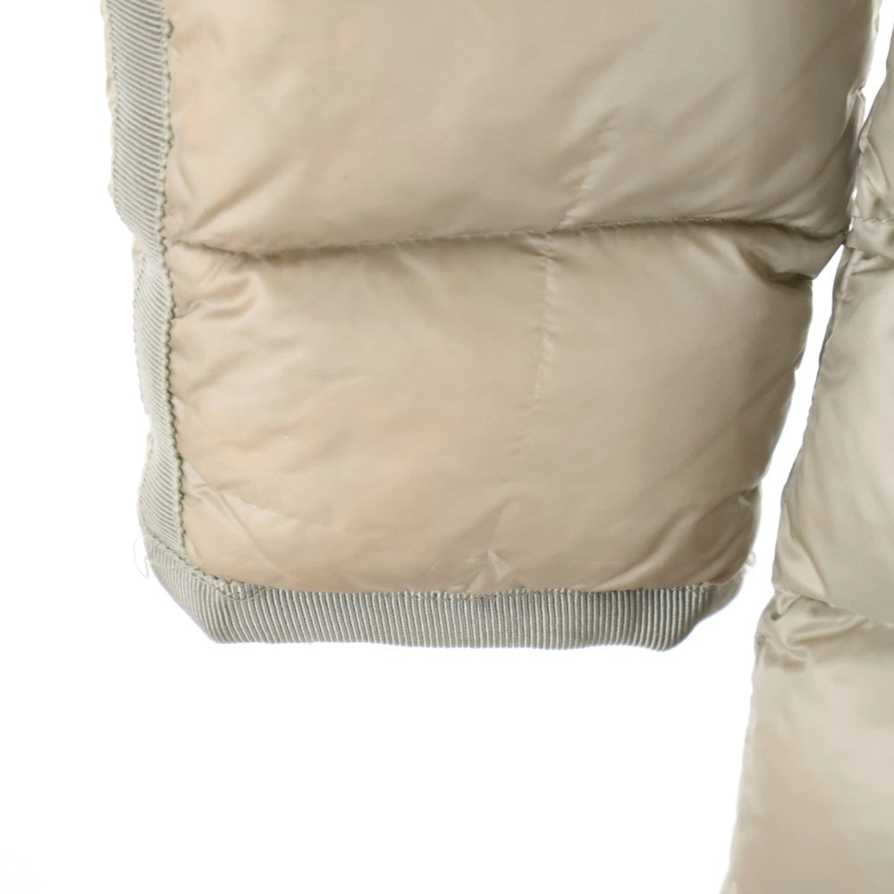 MONCLER(モンクレール) HERMINE エルミンヌ フーデッド ジップアップ ダウン ロングジャケット コート ベージュ レディース 142-093-49339-05